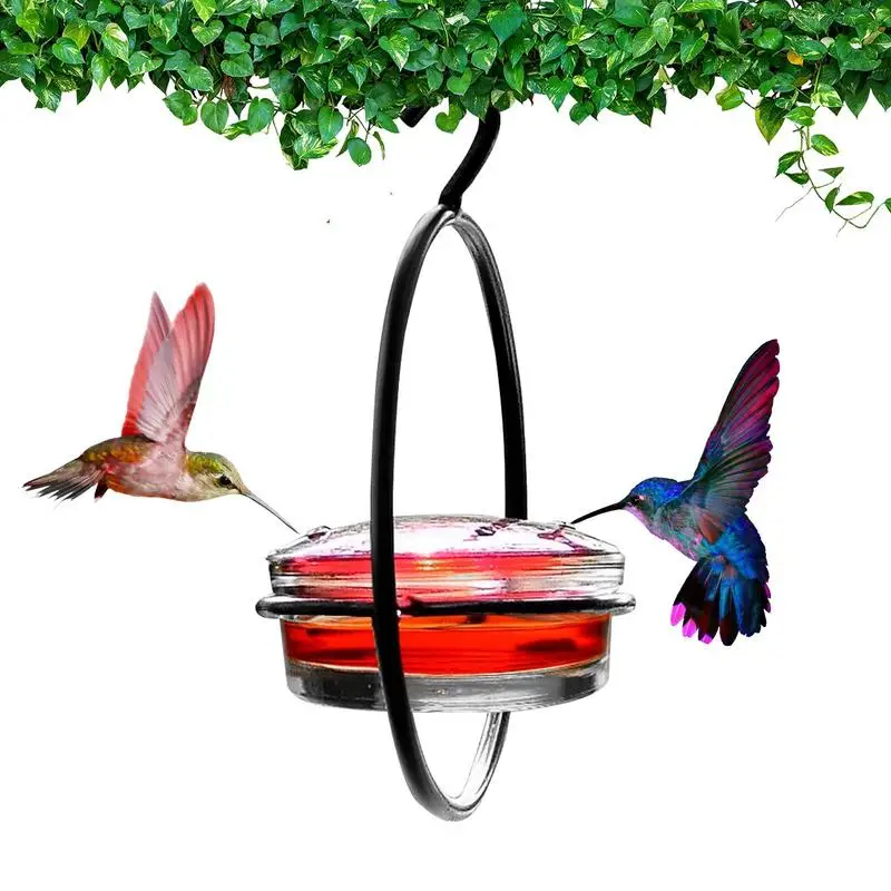 

Bird Feeder Hummingbird Outdoor Heavy Duty Ant Proof Feeding Station Circular Shaped Leakproof Humming Bird Feeders For Wild