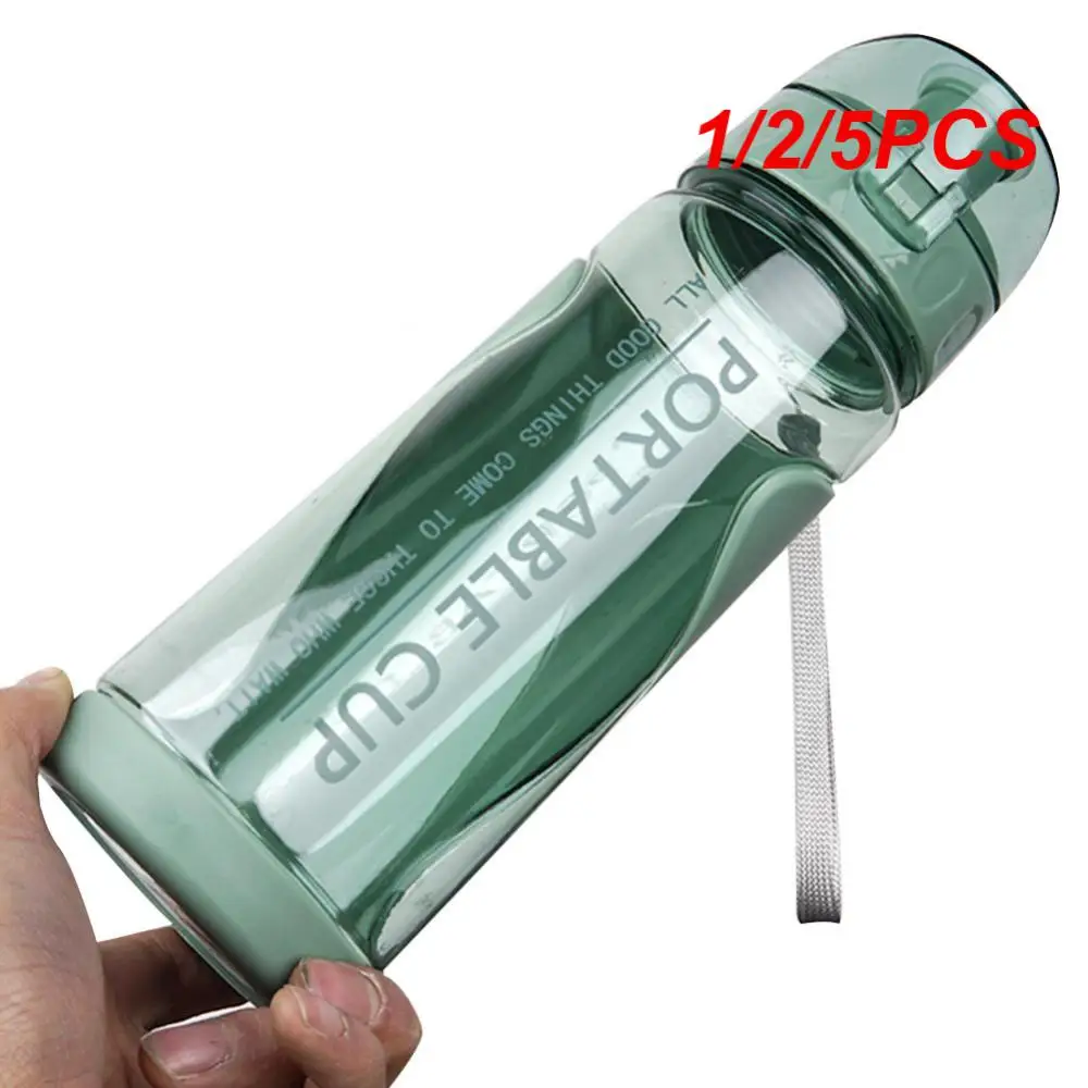 

1/2/5PCS Water Bottle Motivational Sport Water Bottle Leakproof Bottles Drinking Outdoor Travel Gym Fitness Cup Bpa Free Plastic