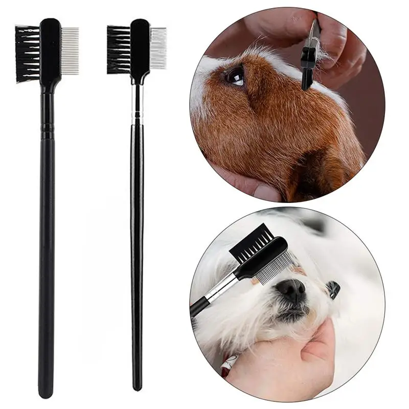 

1 Pc Pet Eye Comb Brush Pet Tear Stain Remover Comb Double-Sided Eye Grooming Brush Removing Crust for Small Cat Dog Accessories