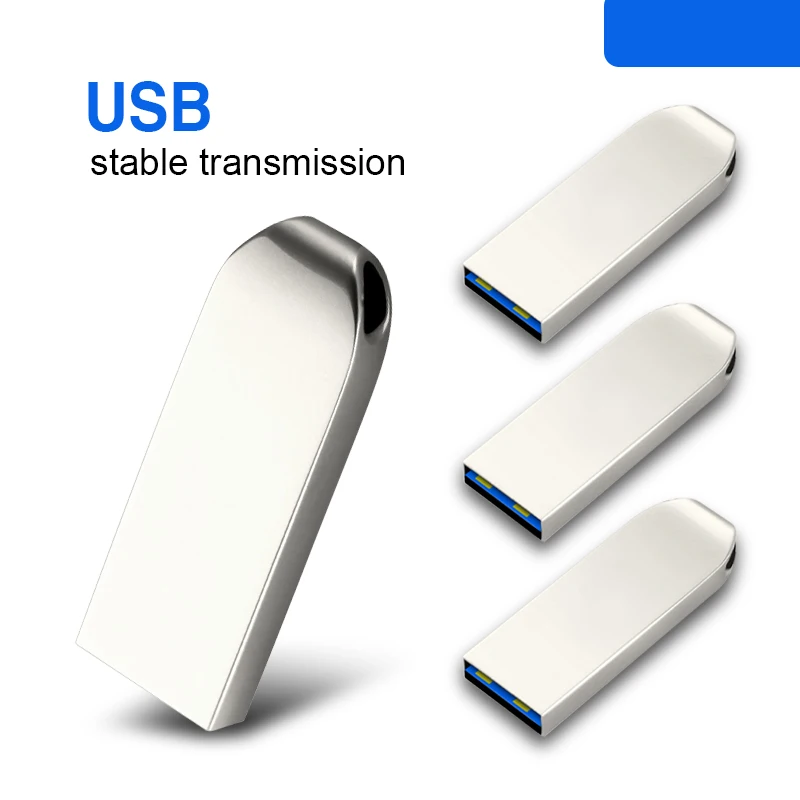 

2023 New Usb Fash Drive 64GB32GB128GB256GBpen driveflash drive waterproof silver u disk memoria cel usb stick giftUSB new and