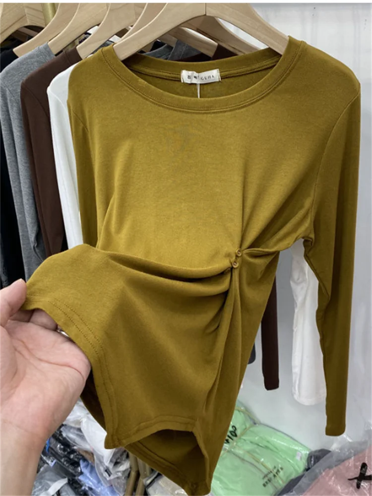 

Summer T Shirt Women Long Sleeve Women's Oversized T-Shirt Woman Clothes Female Tops Tube Top Knit Canale Elasticity Hooded