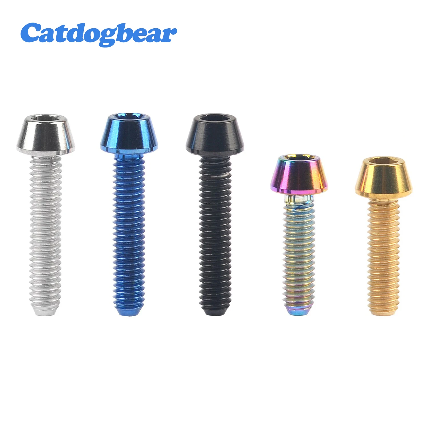 

Catdogber 4PCS Titanium Bolts M4 X 8 12 15 20mm Allen Key Head Screws for Bike Front & Rear Gearbox Ti