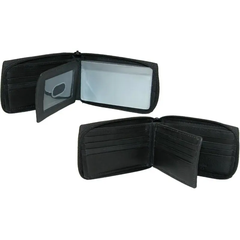 Size one size Men's  Zippered Bifold Wallet