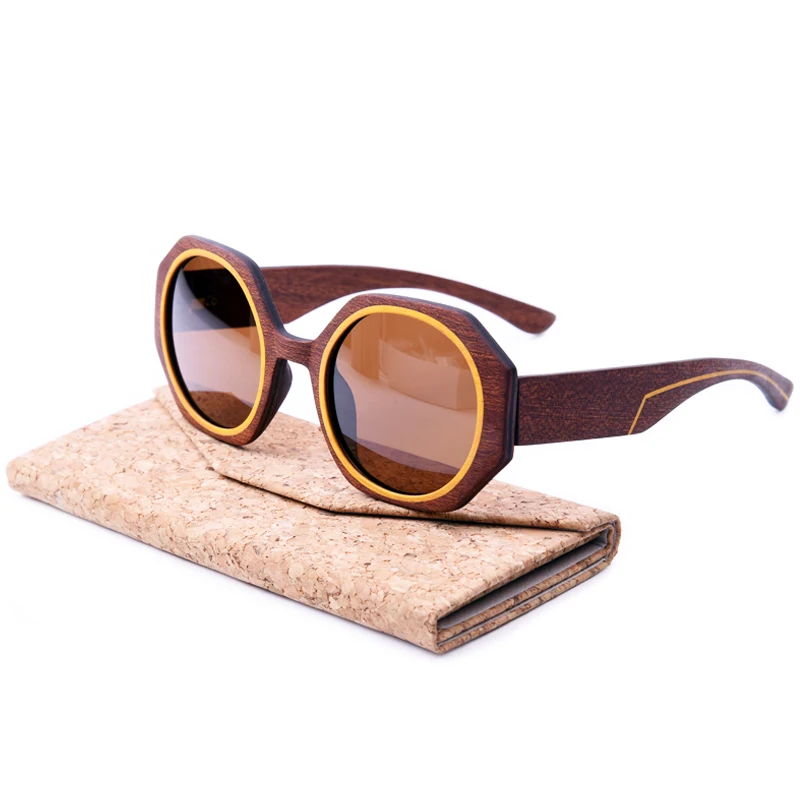 Роскошные дизайнерские солнцезащитные очки для женщин 2022 деревянные желтые