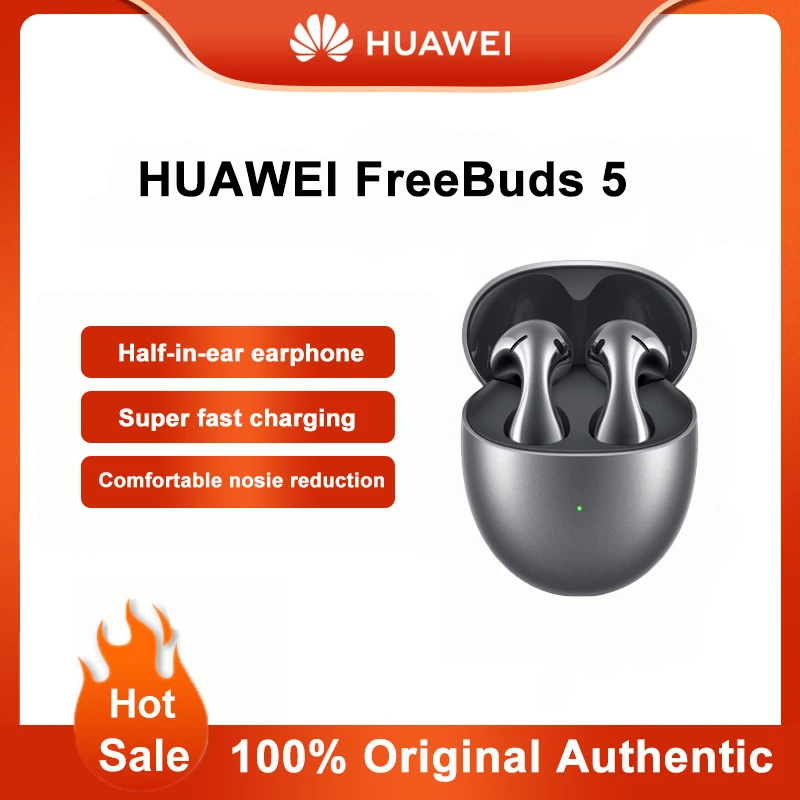 

Наушники-вкладыши Huawei FreeBuds 5, 100% оригинальные, TWS, Bluetooth, шумоподавление, супер быстрая зарядка, новинка 2023