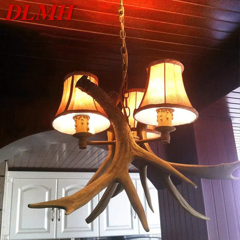 

DLMH Contemporary Chandelier Pendant Light LED Antler Creative Hanging Ceiling Lamp for Home Dining Room Decor Fixtures