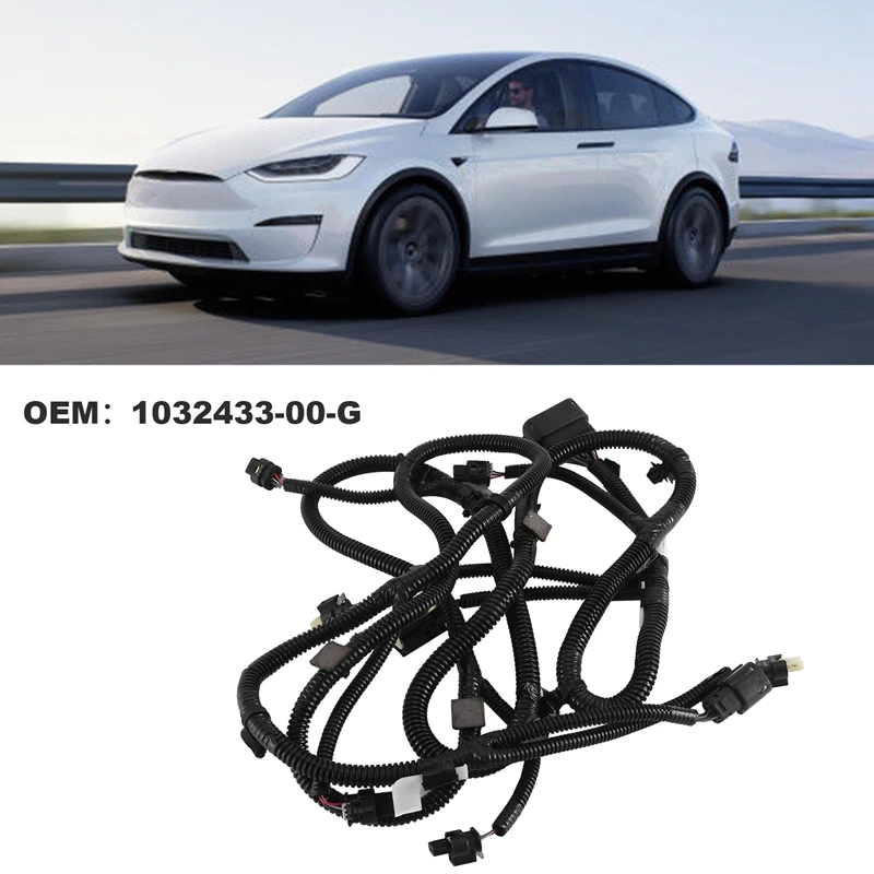

1 Pcs Car Front Bumper PDC Parking Wiring Harness ABS Durable In Use 1032433-00-G For Tesla Model X 2016-2019 103243300G