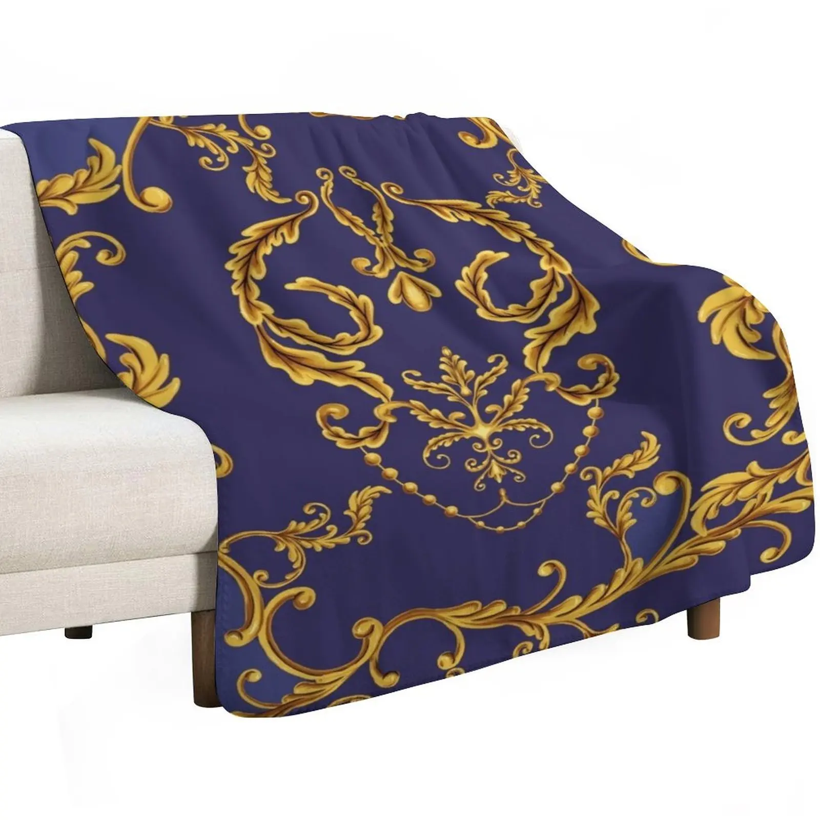 Фото Плед Royal Gold из фланели, тяжелый, гигантский, для дивана, красивый, большой, для косплея, аниме-плед №2