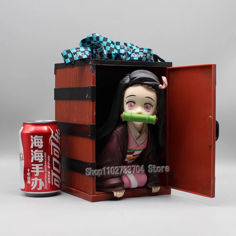 S Gk Demon Slayer Figures Wooden Crate Backpack Pvc Model Collection Toys Decoration Gifts
