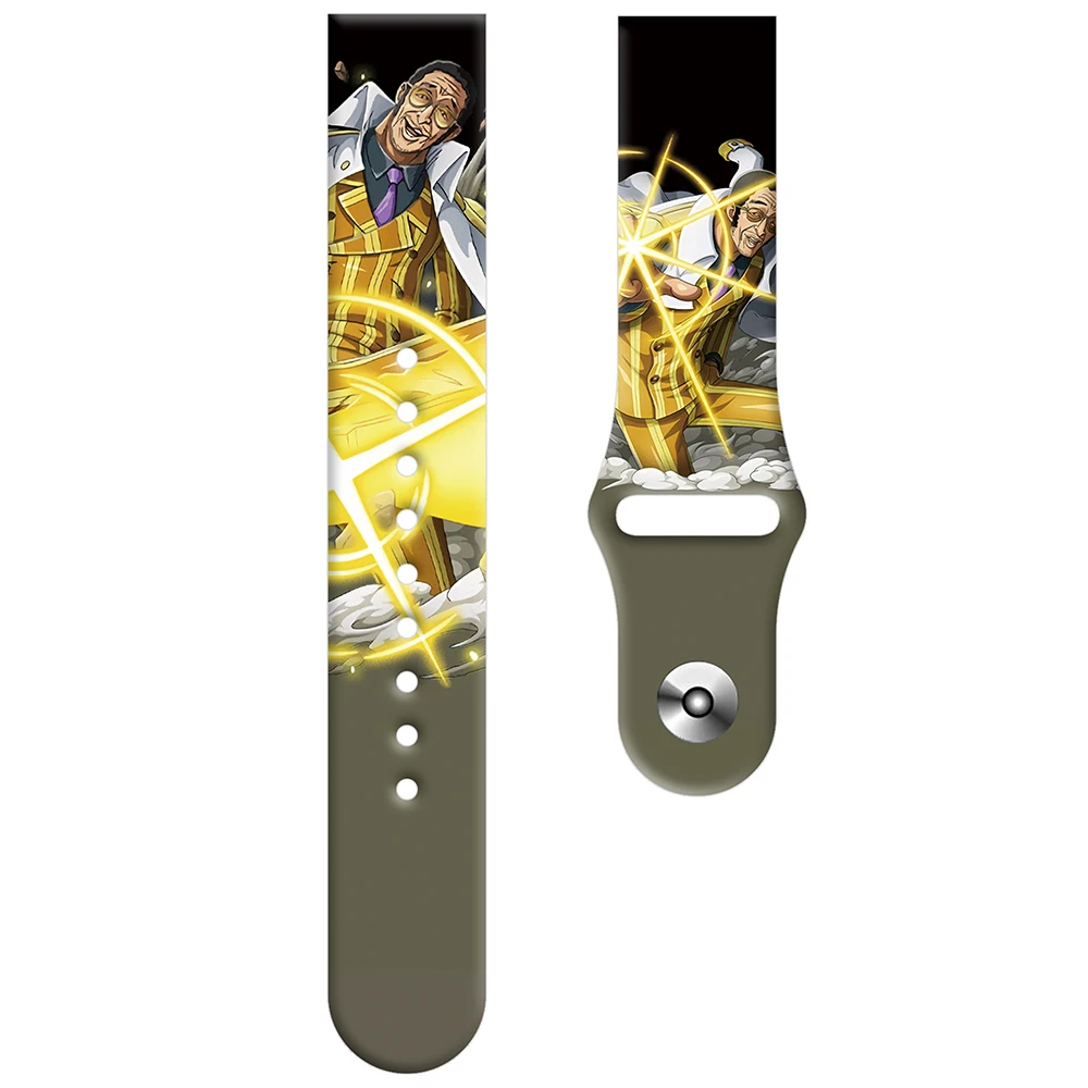 Tschick 20мм 22мм Одна МОРСКАЯ частица Четыре императора Печать Резиновые браслеты спортивной силиконовой ремешок для Samsung Watch 3 41мм R850 on.