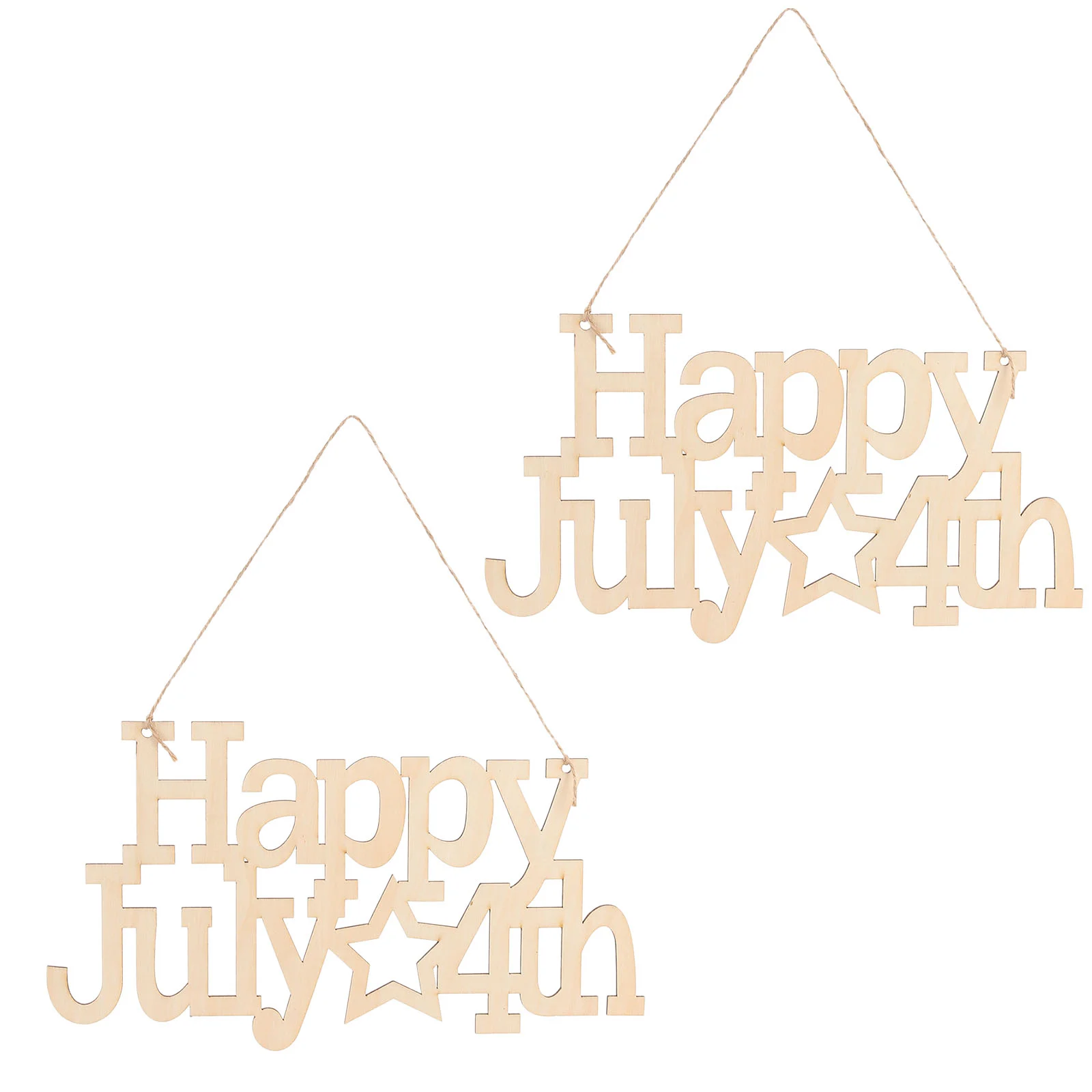 

2pcs Independence Day Decor Doors Hanging Signs Wood Letter Hanging Adornments