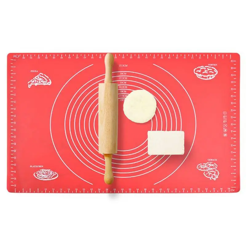 

Pastry Mat Silicone Nonstick Pad With Measurement For Rolling Dough Kitchen Tools Countertop Baking Sheet For Fondant Dough