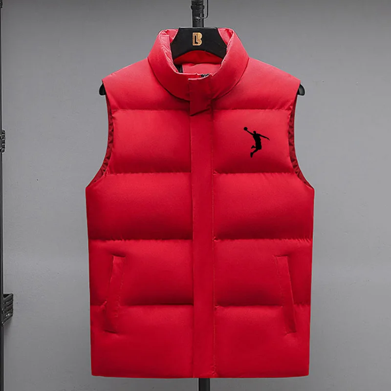 Men's Sleeveless Vest Jacket Fashion Men's Autumn Winter Warm Soft Vest Casual Jacket Men's Cotton Men's Thickened Vest 8XL