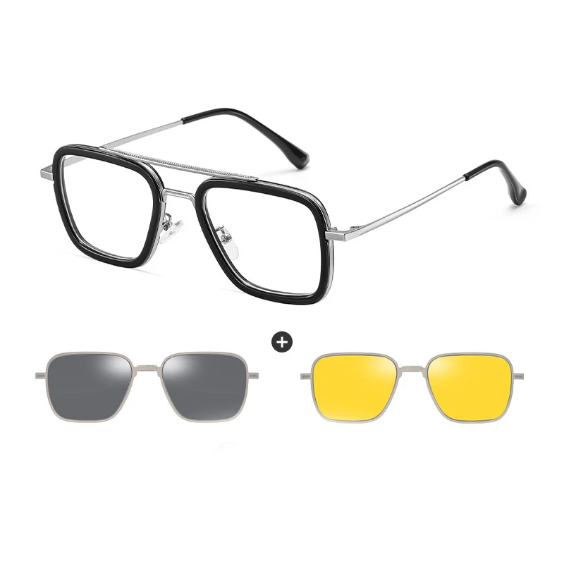 Мужские Складные солнцезащитные очки KANDREA Модные металлические поляризационные