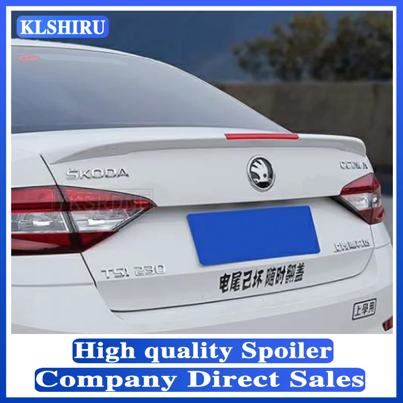 

KLSHIRU для Skoda Octavia 2018 2019 автомобильный Стайлинг ABS пластик Неокрашенный праймер задний Багажник крыло губа спойлер автозапчасти