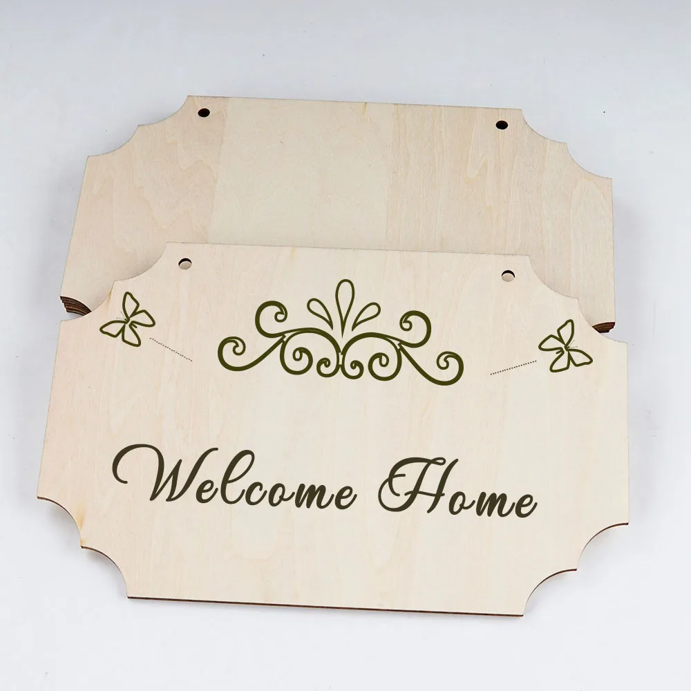 Personalized Custom Engraved Text Wall Hanging Wood Plate Wedding Birthday Newborn Nursery Wall Door Decor Welcome Sign Board