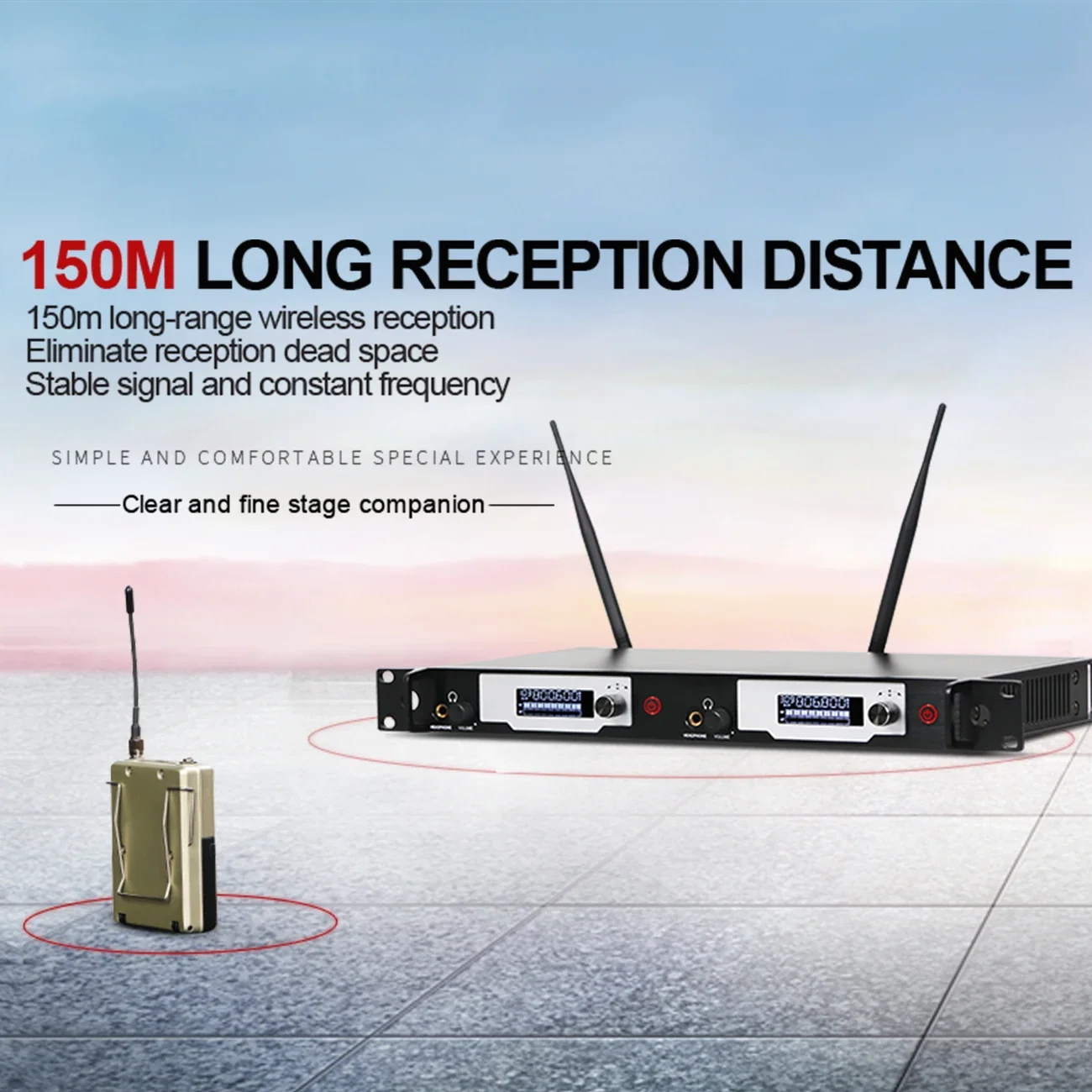 Biner J2 2-канальный передатчик персональная беспроводная система внутриушного