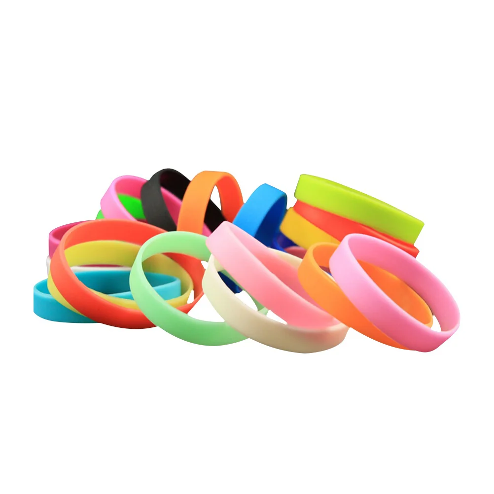 

24 Pcs Silicone Wristbands Bulk Blank Bracelets Adults Child Leashes Toddlers Light Board