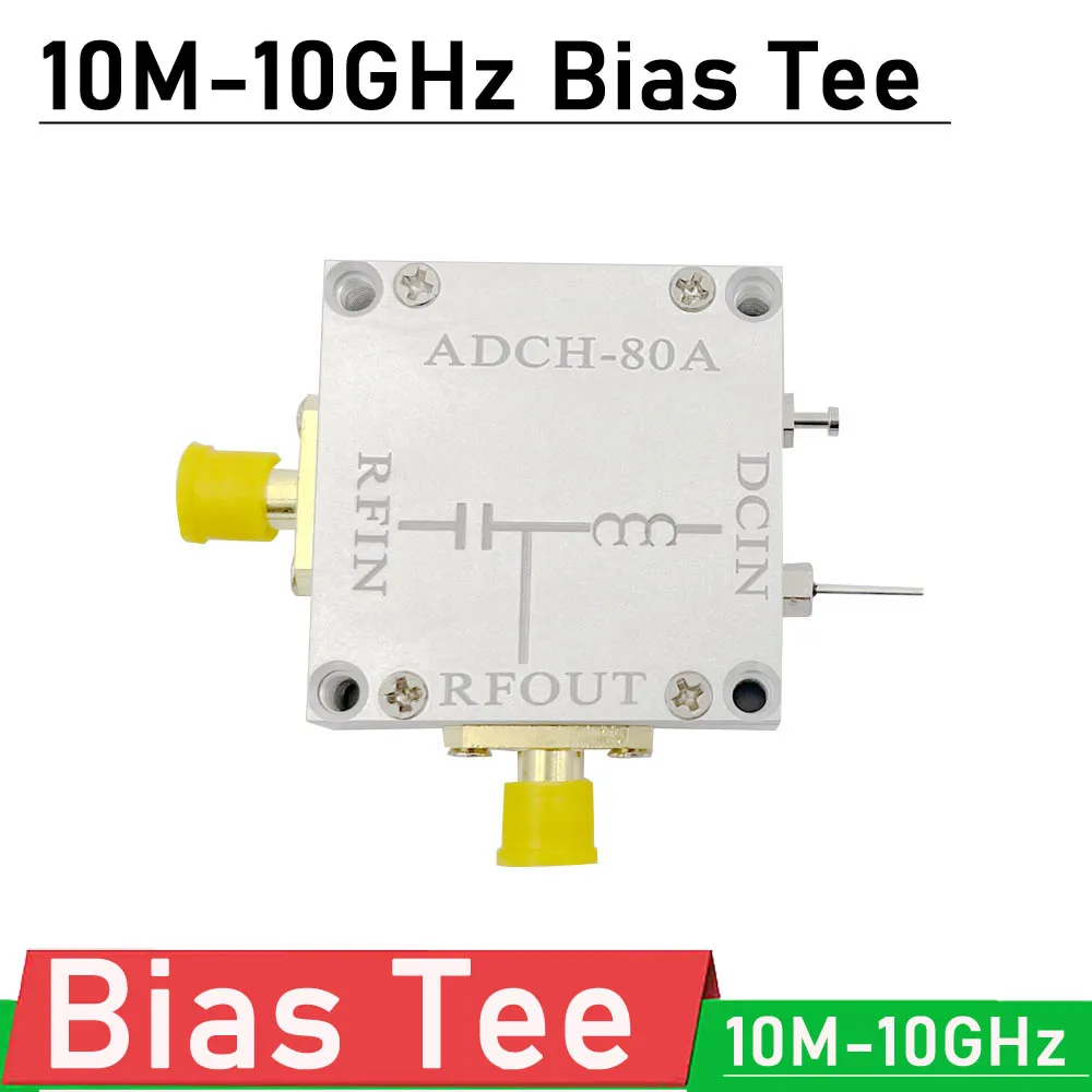 

Смещенный тройник 10M-10GHz RF Biaser DC блокировщик коаксиальной подачи розетка для AM ADCH-80A RTL SDR ресивер малошумный усилитель