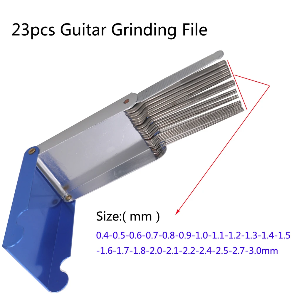 23pcs Guitar Nut Slotting File Saw Rods Slot Filing Repair Set DIY Repair Tools Kit Electric Guitars Acoustic Accessories Parts