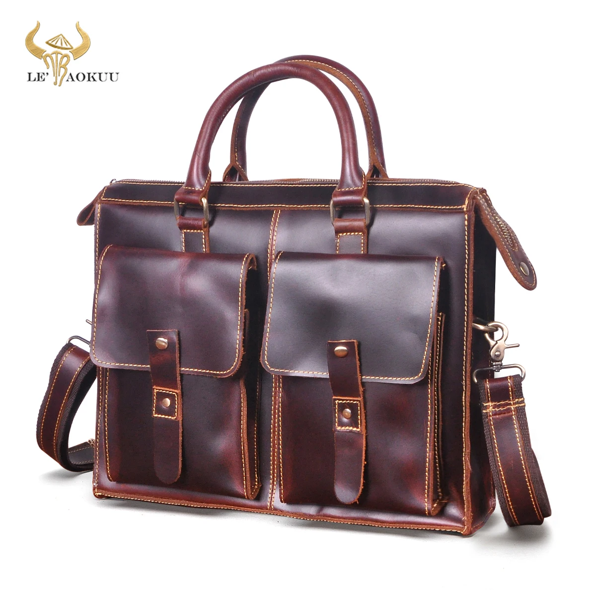 Hot Sale Real Thick Leather Design Business Briefcase 14