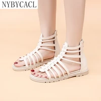 2022 new fashion zipper womens sandals comfortable pumps women shoes classic casual vacation rome hollow sandals female