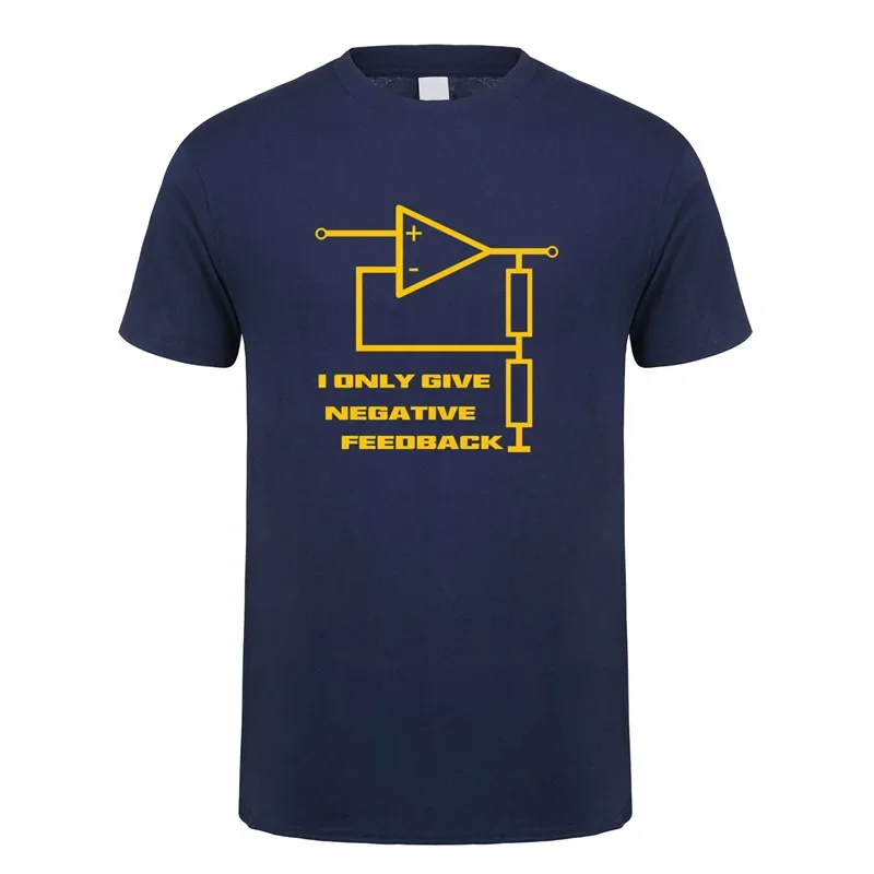 Забавная футболка I Give Negative Feedback Engineer мужские хлопковые футболки с короткими