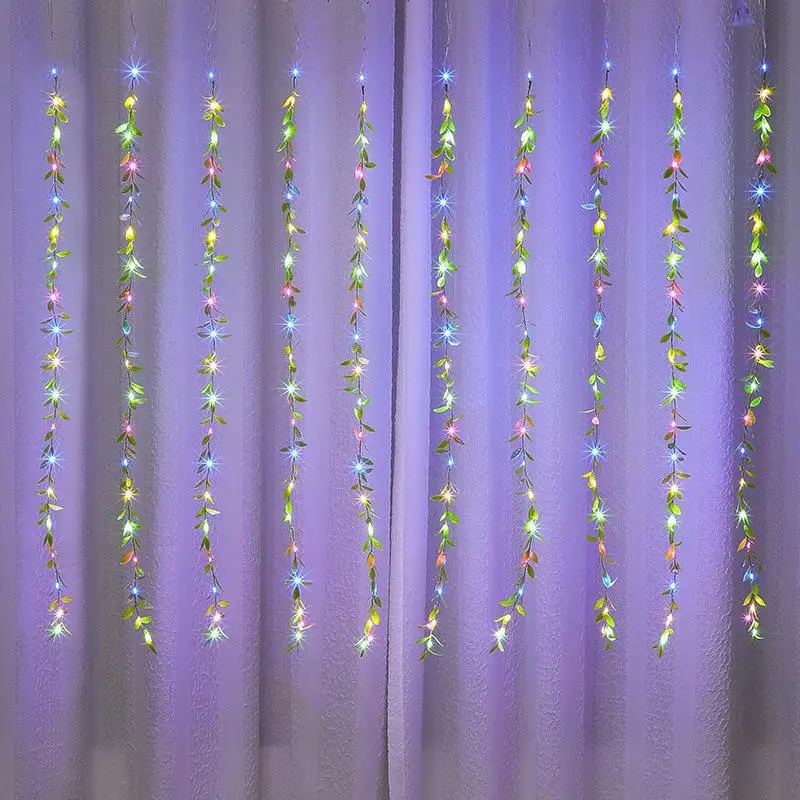 

Висячая гирлянда в виде листьев из Искусственной Зеленой ивы