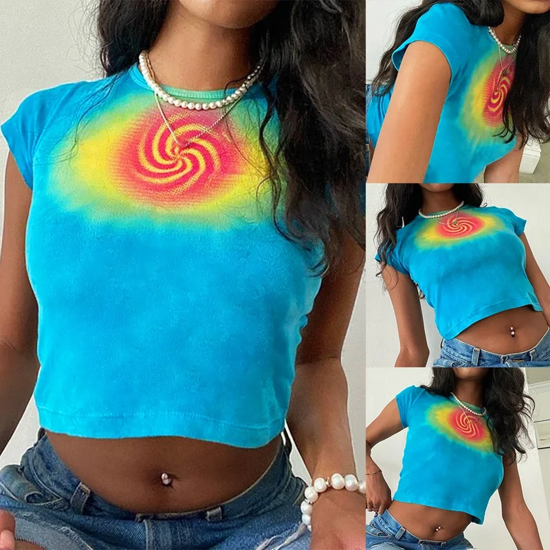 

ASDS-Print Cute T-Shirt Women Fashion Short Sleeve Tee Shirt Casual Basic T Shirt Streetwear Summer