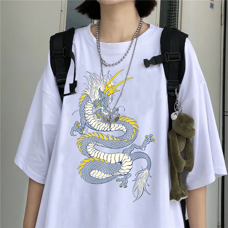 

Women T-shirts Harajuku Dragon T Shirt Summer Streetwear Tops Oversized T Shirt Aesthetic Vintage Woman T Shirts Female Clothes