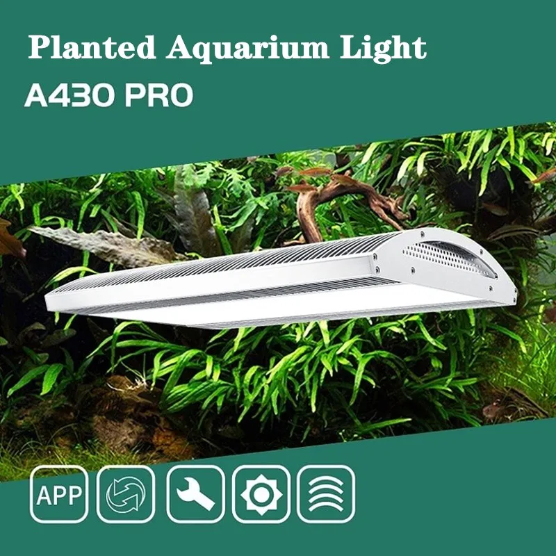 Full Spectrum Aquatic Plants Light With App Bluetooth Controller Fish Tank Plant Growing Light