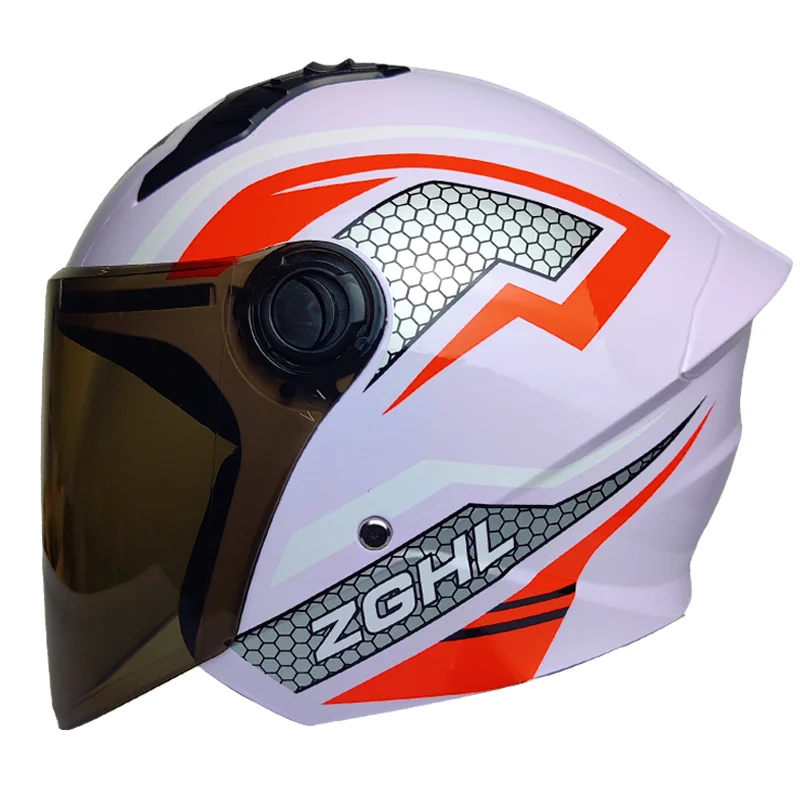 

Защитный шлем для мотоцикла, скутера, горного двигателя, мотоциклетный шлем, полузащитные шлемы с открытым лицом 3/4, защитный откидной шлем ...