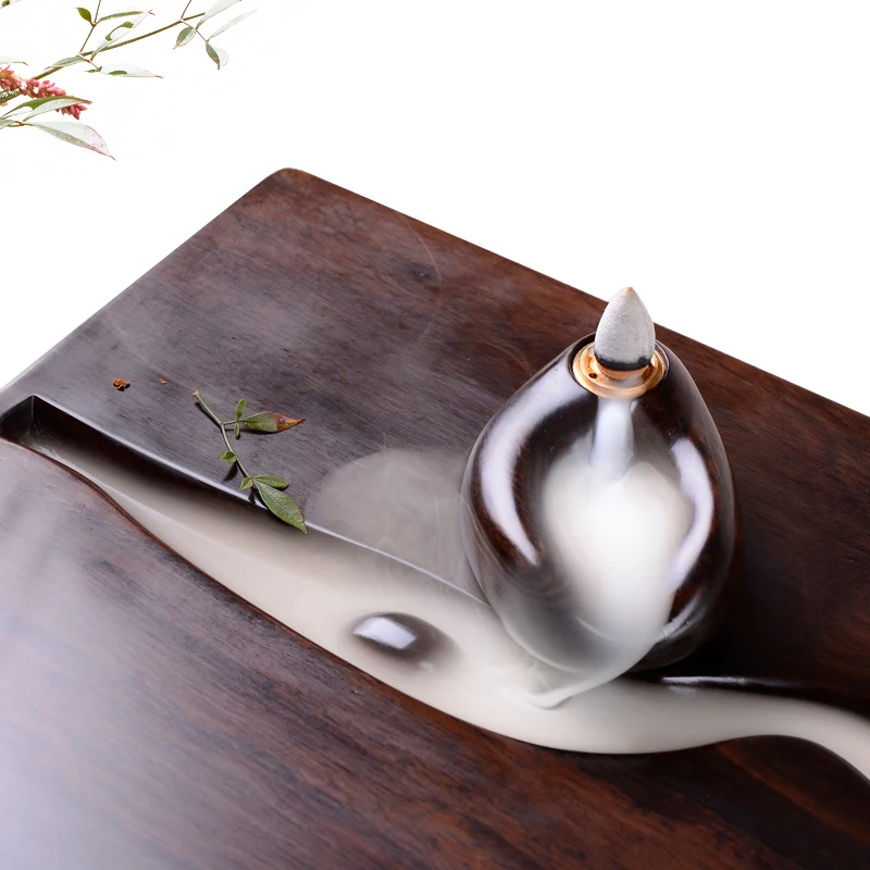 

Chinese Backflow Candlee Vessel Wooden Living Room Zen Brumetherapy Waterfall Candlee Vessel Bruleur Encens Room Decor DB60XX