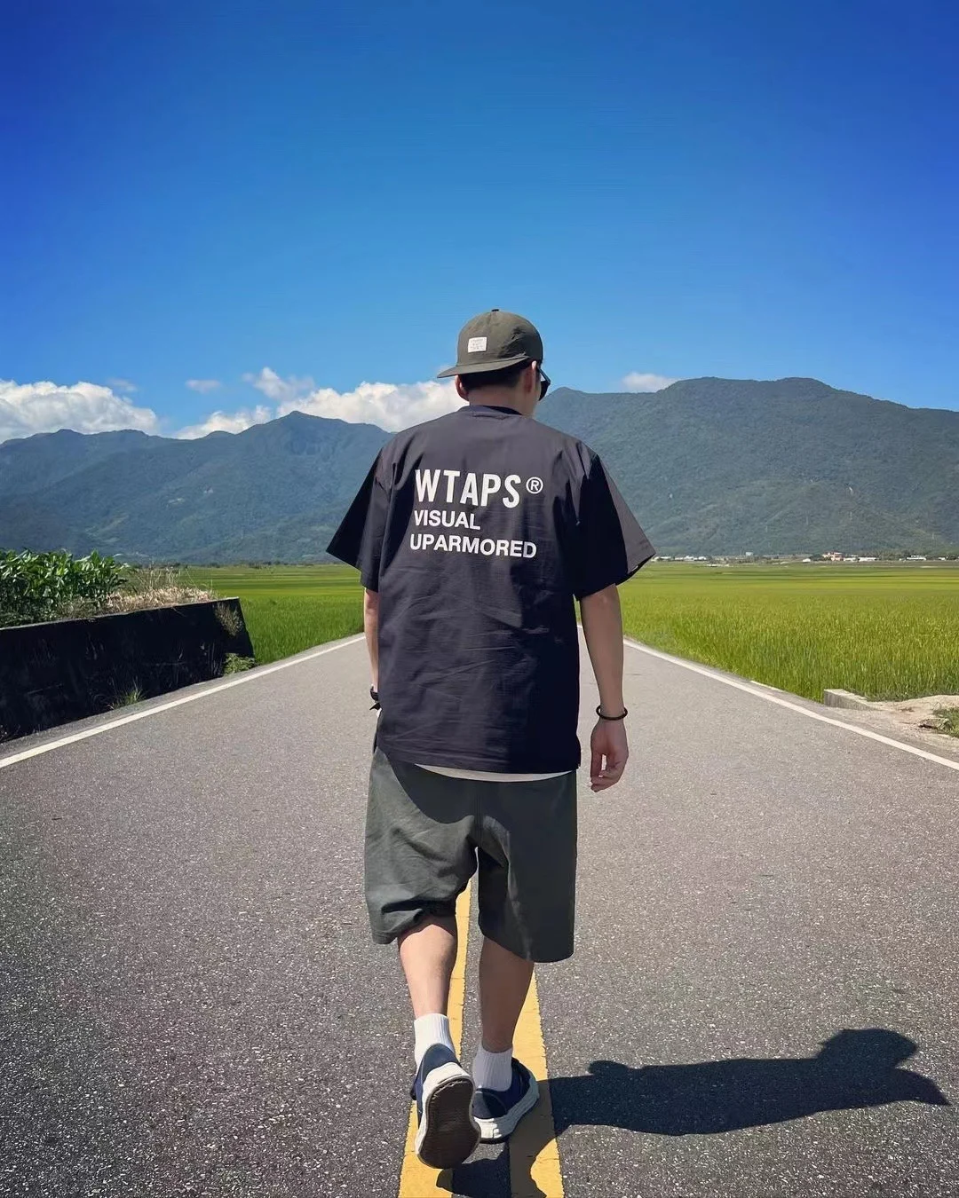 

2023 WTAPS Japanese Loose Casual Blend TEE Round Neck Letter Short Sleeve T-shirt