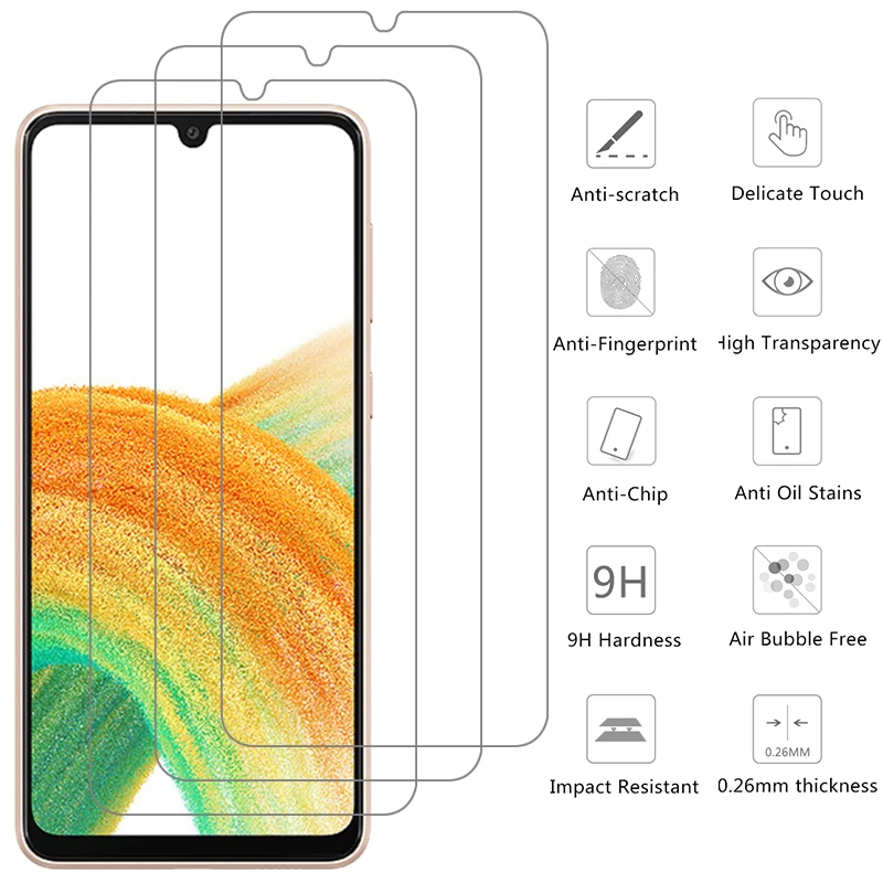 Фото Защитное закаленное стекло для Samsung Galaxy A73 A53 A33 A23 A13 A03 A03S 5G, защитная пленка для экрана A 73 53 33 23 13 03 S 03S 53A 73A №1