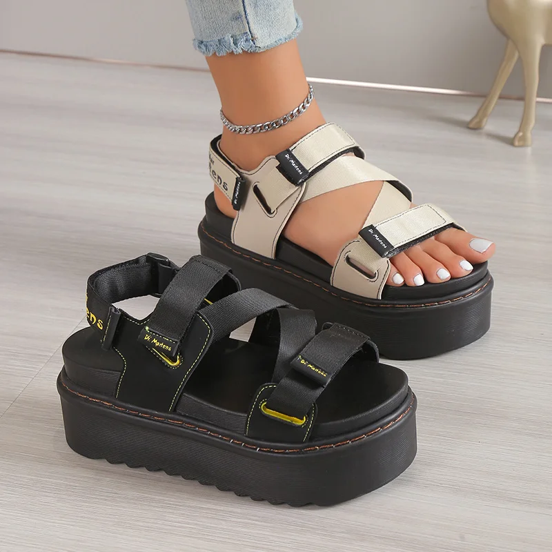 New Women's Shoes 2023 Brand Buckle Strap Women's Sandals Romanesque Summer Daily  Sandals Women Thick Bottom Shoes Ladies