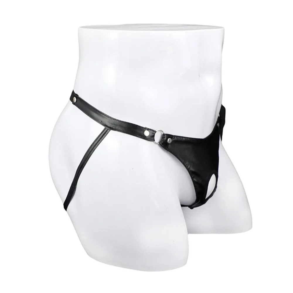 

Men Men's Underwear Briefs Underpants G-String Jockstrap Knickers Low Rise Male Metal Ring Open Front Panties