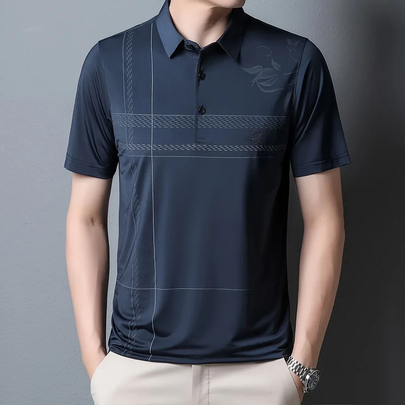 

2023 Embroidery Polo New Summer Polo Shirt Men High Quality Men's Short Sleeve Top Business Casual Polo-shirt For Men