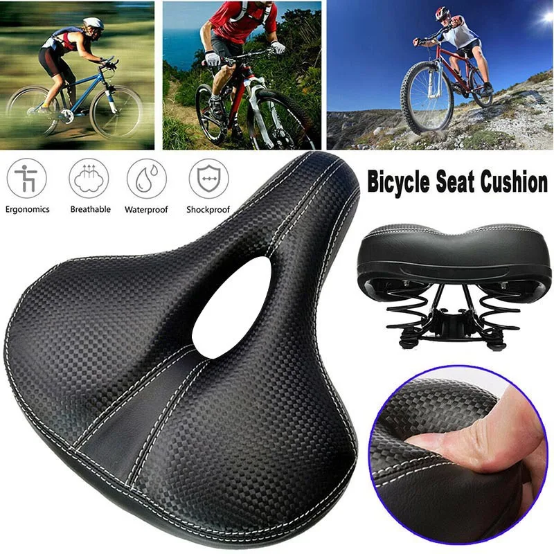 

Bicycle Saddle Soft Shock Absorbing MTB Mountain Road Bike Saddle Thickening Widening Cycling Cushion Seat Pad Cushion