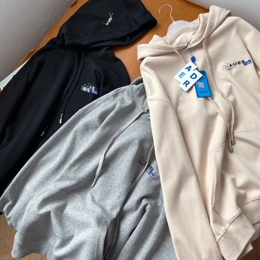 

21SS ADER ERROR Hoodie Korean trendy brand pullover men and women the same casual style wild tape letter design loose top