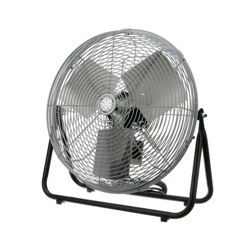 

F18-TE Industrial Workstation Fan, Floor Stand, 18" Diameter , 120 Volt 1PH 1/8HP TEAO 3-Speed Motor, Rocker Switch, Silver & Bl