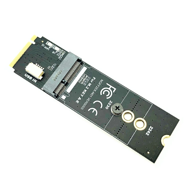 Фото M.2 M-ключ к A + E-ключу, слот NGFF, Wi-Fi беспроводная сетевая карта M.2 NGFF PCI Express к E Key Card M-Key к ID Key M.2, адаптер Wi-Fi №2