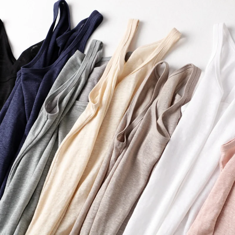 льняная и шелковая топ белый топик женский базовая нижнее белье женское майка