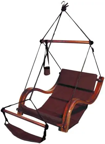 

Hanging Hammock Lounger Chair In Burgundy