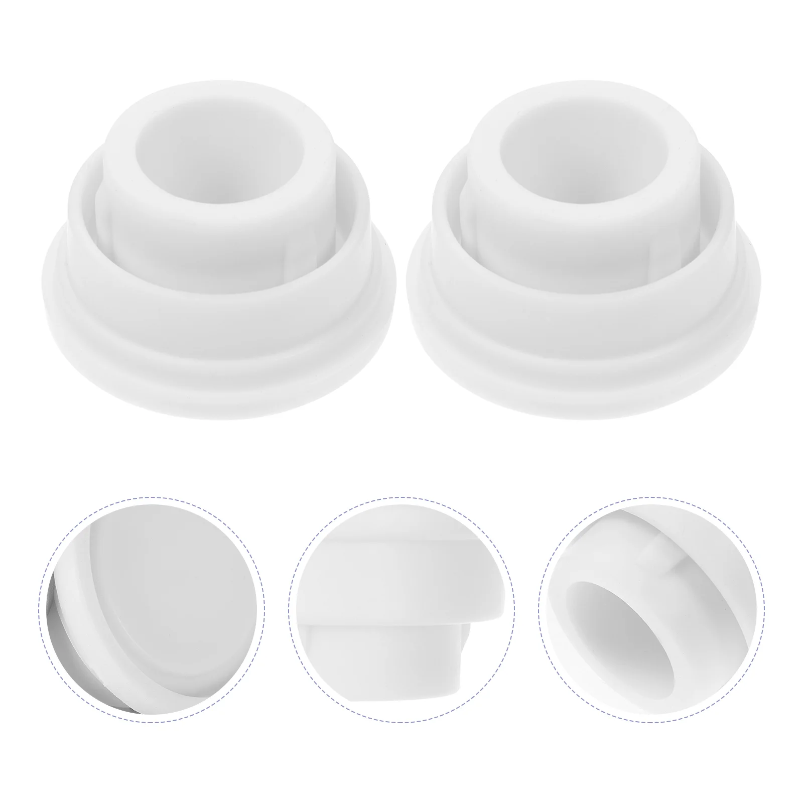 

2 Pcs Rubber Stopper Swimming Pool Escalator Plug Ladder Caps Universal Inflatable Plugs