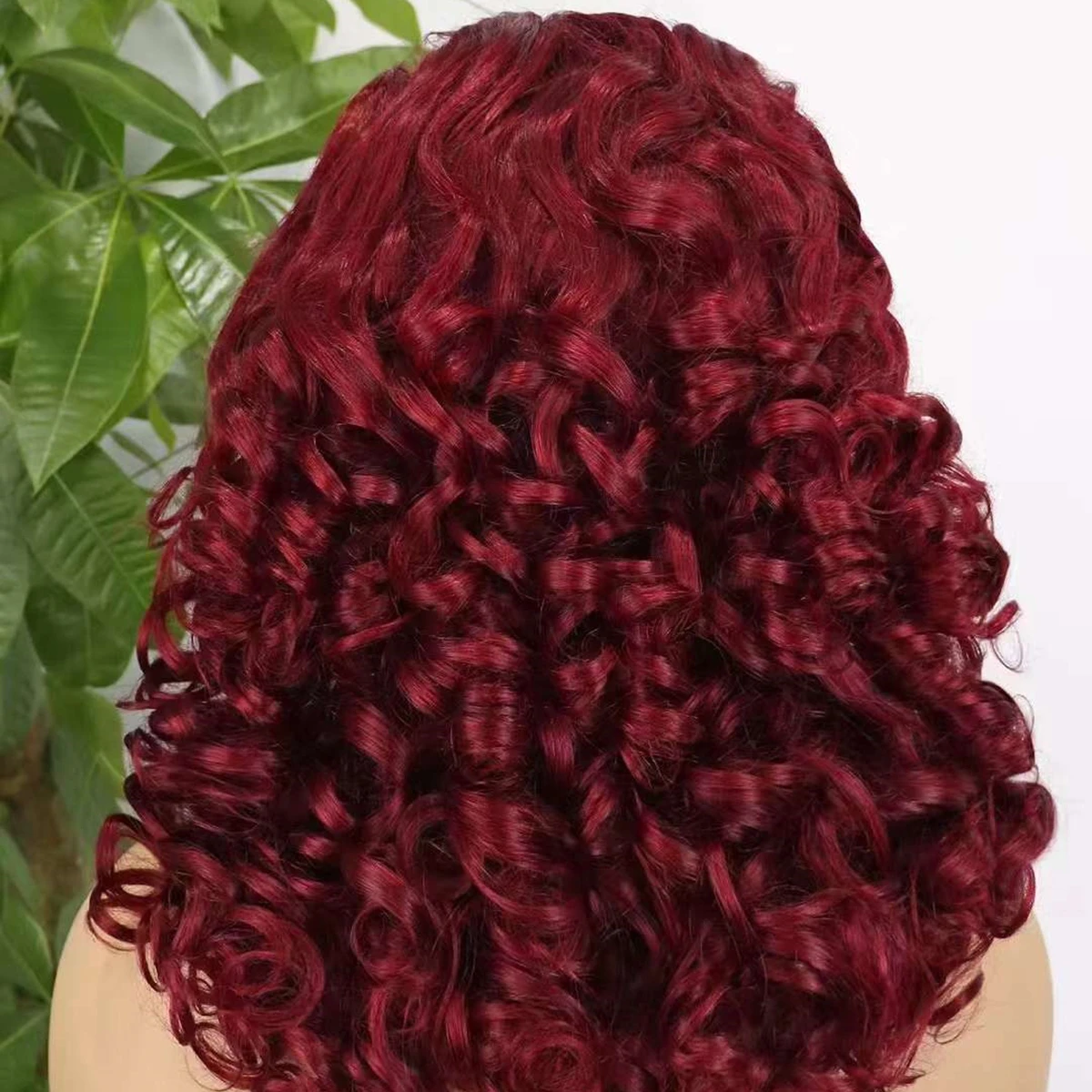 250% плотность бордовые свободные волнистые Remy человеческие волосы парики 13x4