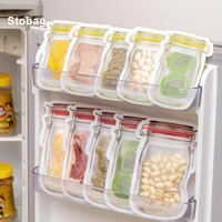 stobag food storage bags mason jar pouches fresh keeping freezer sealed ziplock small portable biscuit snack packaging kids home