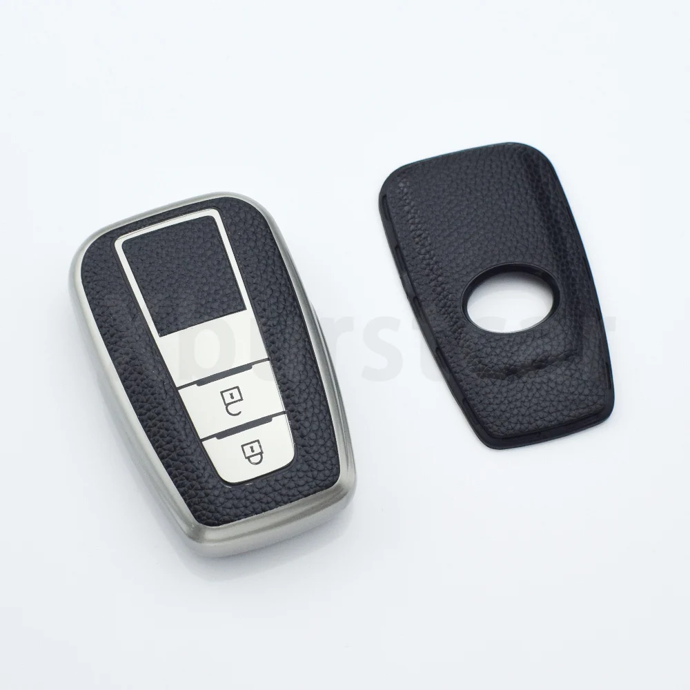 

Кожаный чехол для автомобильного ключа из ТПУ, держатель брелока с 2/3 кнопками для Toyota CHR C-HR Prado Prius Camry Corolla RAV4, аксессуары