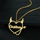 Индивидуальное ожерелье с именем My Shape, подвеска из нержавеющей стали с персонализированными буквами в форме сердца, бабочки, подарок для влюбленных