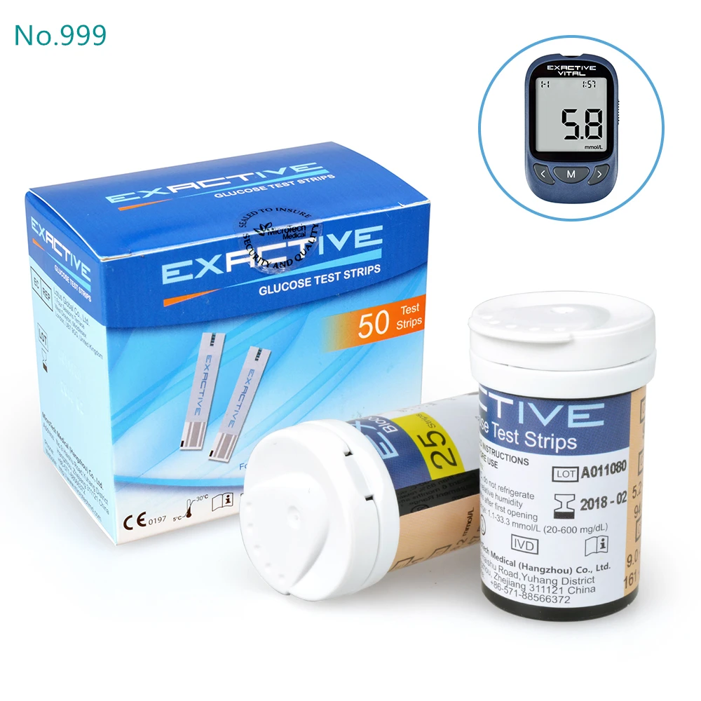 

Exactive Vital Blood Glucose Test Paper Diabetes Test Paper 50 Pieces 100 Pieces